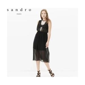 산드로 새상품 택있음 파리 룰 레이스 패널 미니 드 블랙 사이즈 2 캐주얼 하객