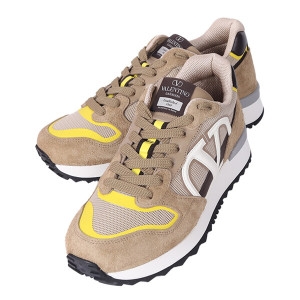 발렌티노 남성 V로고 로우탑 스니커즈 베이지 3Y2S0H17 TAE MJQ