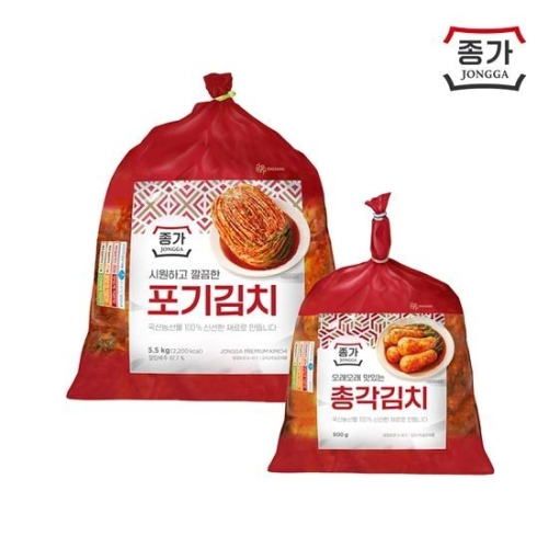 종가 중부식 포기김치 5.2kg + 총각김치 850g