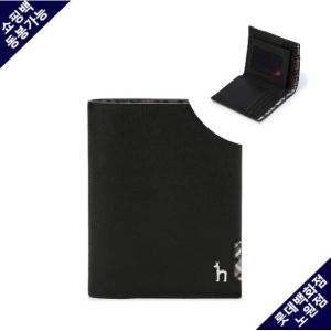 헤지스 블랙 체크배색 중지갑 HJWA4E295BK