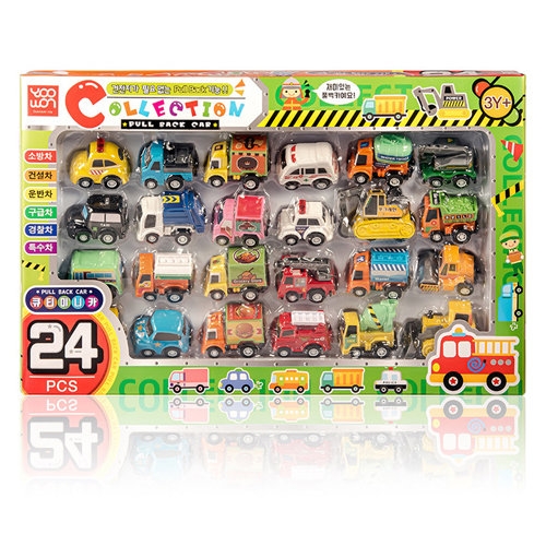 미니카 컬렉션 24종 소방차 구급차 경찰차 포크레인