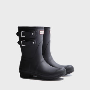 헌터 여성 오리지날 버클 숏 레인부츠_WFS2389RMABLK