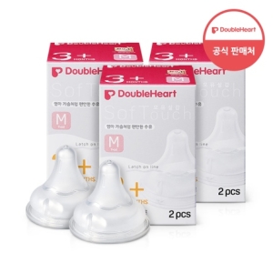 더블하트 소프트터치 모유실감 3세대 젖꼭지 6개입