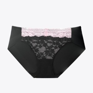 YES PINKLOVE 블랙 헴팬티 YSWPZB02