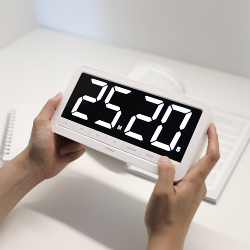 무아스  빅플러스 20cm LED 충전식 타이머 스톱워치 초시계 스터디타이머