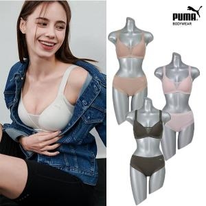 푸마바디웨어 노와이어 풀커버 몰드 브라팬티 2종 세트