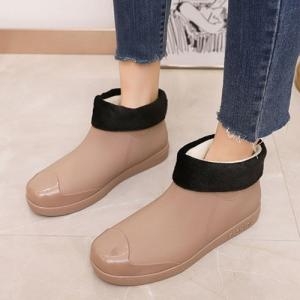 오너클랜 여성신발 기모내피장화 레인부츠 짧은목신발 W981D14
