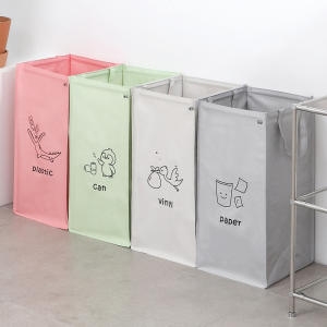 아이이피  i336 대용량 4단 멀티 재활용 분리수거함 4종 1세트 빨래바구니 다용도백