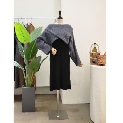 포커스 슬릿 니트 셋업 원피스 3L9ST5716