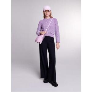 마쥬 가디건 Knitted cardigan with sequins Rose fuchsia MFPCA00481