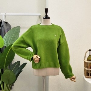 포커스 컬러 포인트 라운드 니트 FW3K7KT03896