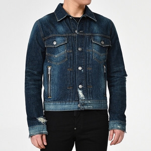 발망 WH0TC015 이펙트 남성 데님자켓 블루