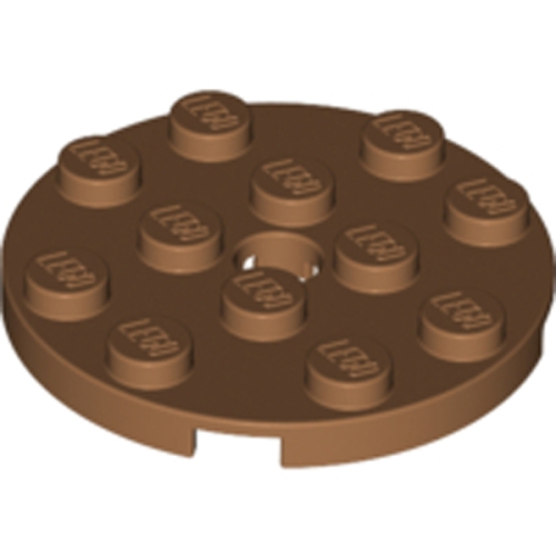 레고  부품 원형 플레이트 Medium Dark Flesh Plate Round 4 x 4 with Hole 6167647 60474