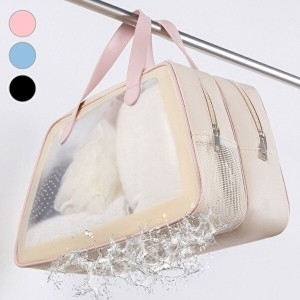 오너클랜 물놀이가방 물빠지는 2단 메쉬 방수가방 사우나가방 WC6D6F3