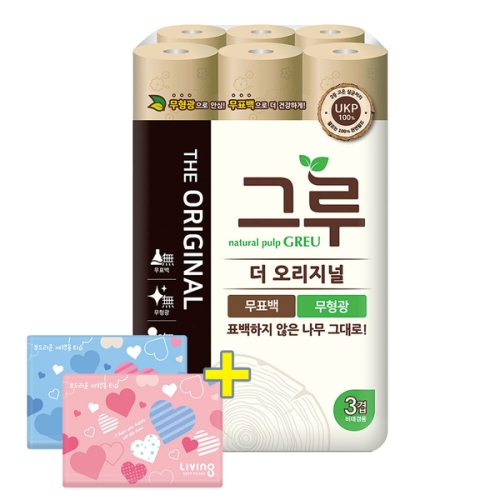 그루 더 오리지널 30m (30롤) + 여행용티슈 40매*2팩 세트