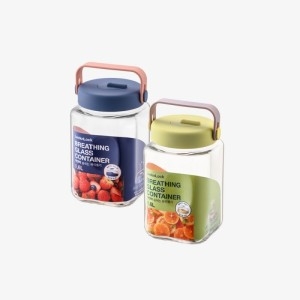 락앤락 숨쉬는 유리용기 1.6L 과일청 밀폐 유리병 매실 장아찌 수제 청병