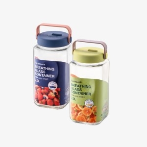 락앤락 숨쉬는 유리용기 2.2L 과일청 밀폐 유리병 매실 장아찌 수제 청병