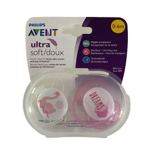 아벤트 울트라소프트 노리개 SCF222/01 2p 0~6개월 2개 핑크