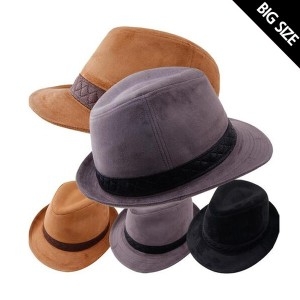 마메든 오버사이즈 세무 중절모 3color 남녀 신사 어르신 겨울 페도라 대두용 챙모자XL22598