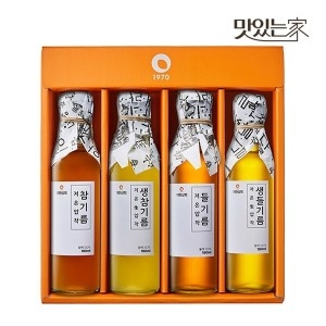 대현상회 저온압착 참기름 들기름 180ml 4종 선물세트