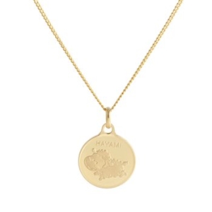 비앤비골드  18k 미아방지 양띠 아기 주니어 목걸이