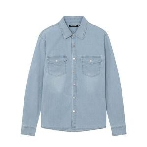 잠뱅이 남 시즌리스 기본 바이오스톤 탈색 워싱 데님셔츠 DH-LB_AO5DDH901