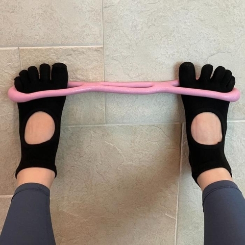 셀러허브  패션 OF45O5RO 홈트 필라테스 발가락 양말 블랙