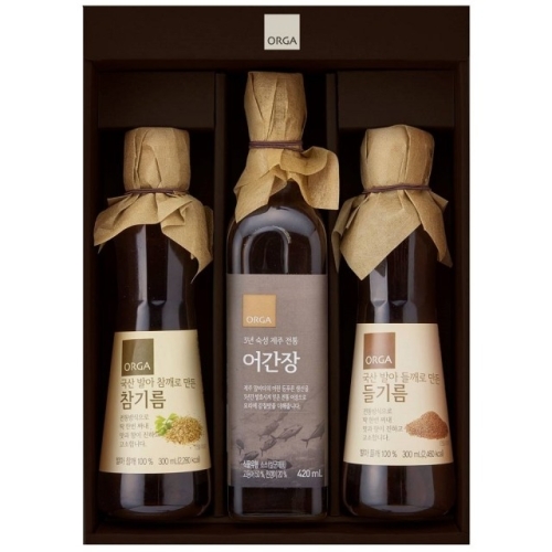 올가홀푸드 참기름 들기름 어간장 선물세트