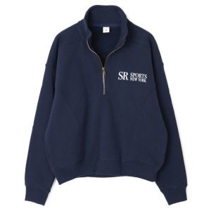 스포티앤리치 SportyRich JFK Quarter Zip Navy/White QZAW235NA 31 JFK 쿼터 집