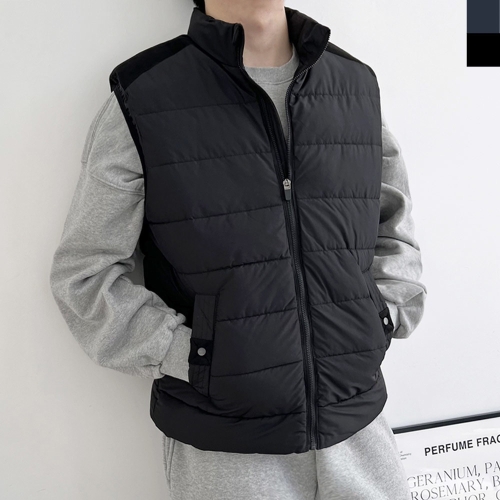 리빌모아 남자 덕다운 데님 바지 오리털 패딩 조끼DJ-VEP-SOTT007M-블랙