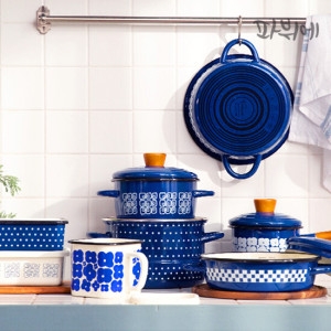 파뷔에  올레시아 IH 법랑냄비 7종 (곰솥22+찜판+전골24+양수18+편수16+사각냄비+3P)