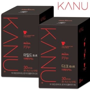 동서식품 맥심 카누 아메리카노 30T 2종 세트 다크 로스트+마일드 로스트 /블랙커피/원두커피/커피믹스/공유커피