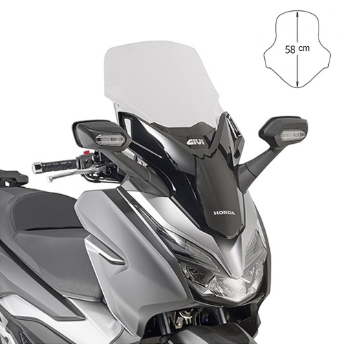 혼다  포르자300 58cm 롱윈드스크린 투명 기비 GIVI