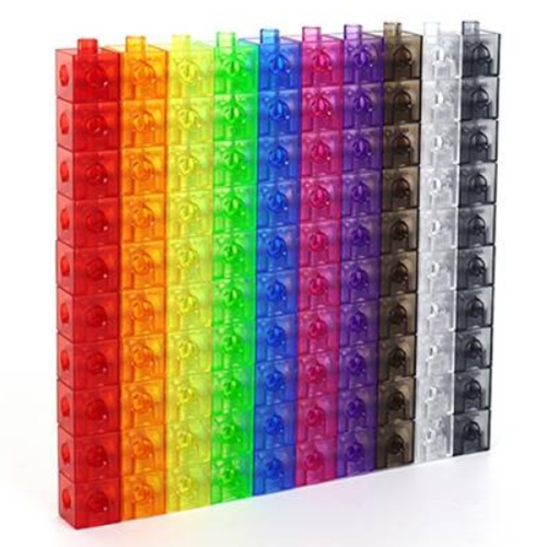 큰솔스토밍 트윙클 연결큐브 100p KS5335 빨강 주황 노랑 연두 파랑 분홍 보라 갈색 흰색 검은색