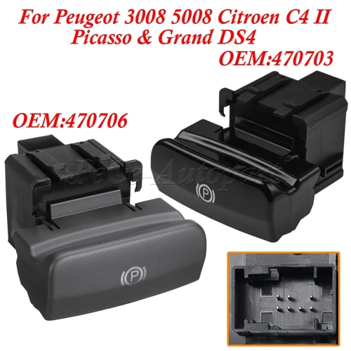 푸조 3008 5008 시트로엥 C4 II 피카소 그랜드 DS4 용 전자 핸드 브레이크 스위치 주차 브레이크 470706 470..