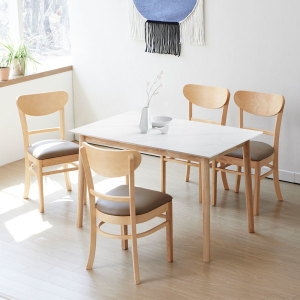 베스트리빙  스칸디 쿠키 12T 포세린 통세라믹 4인용 1200 식탁 테이블세트/의자