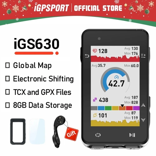 스마트  자전거속도계 IGPSPORT iGS630 자전거 컴퓨터 글로벌 오프라인 지도 GPS 사이클링 무선 속도계 지지대 전자 변속..
