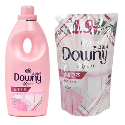 다우니 실내건조 플로럴프레시 1L + 리필 1.35L
