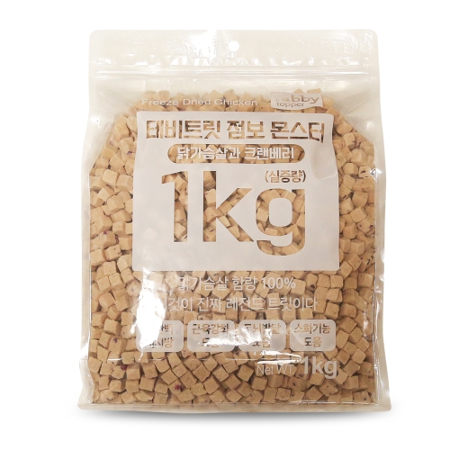 테비토퍼 테비트릿 점보 몬스터 닭가슴살과 크랜베리 1kg