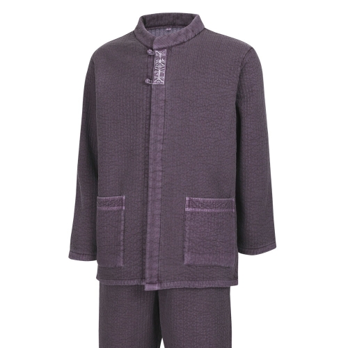 파파브로 남성 겨울 따뜻한 기모 안감 생활한복 세트 SS-HBW-Q019-와인