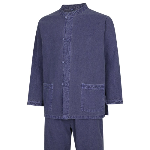 파파브로 남자 워싱 천연염색 생활한복 상하의 세트 SS-HBA-M4-검정