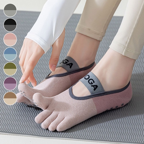 배색 컬러 발가락 요가양말 (ELY-1070)