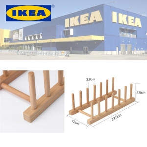 이케아  오스트비트 원목 접시꽂이 접시정리대