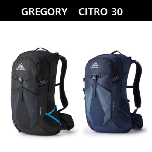 그레고리 배낭 레인커버포함 시트로30 OZONE BLACK,VOLT BLUE AO525014