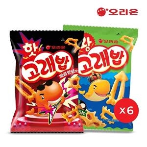 오리온  핫고래밥 매콤양념 56g 6개 + 왕고래밥 56g 6개