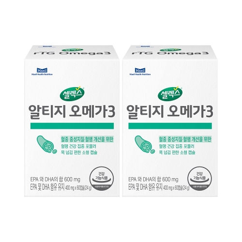 매일유업 셀렉스 알티지 오메가3 400mg 60캡슐