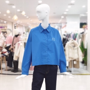 Ab.f.z 블루 카라 셔츠블라우스 FISY1HB36C