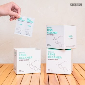 프리미엄 렌즈클리너 일회용 티슈 개별포장 100매 레몬향
