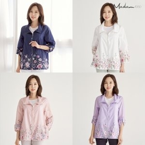 마담4060 엄마옷 플라워점퍼-QHJP304001