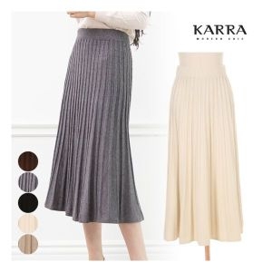 KARRA 뱀부라인니트슬림플레어스커트_A3F0290